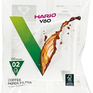 FILTRO DE PAPEL BRANCO PARA HARIO V60 02 - 100 UN.